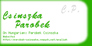 csinszka parobek business card